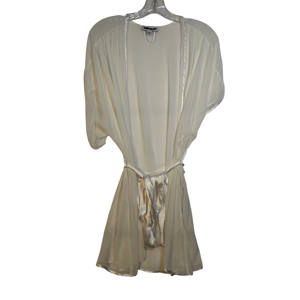 In Bloom by Jonquil Sheer Kimono Robe‎ White L/G